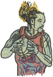Embroidery Design: Basketball player