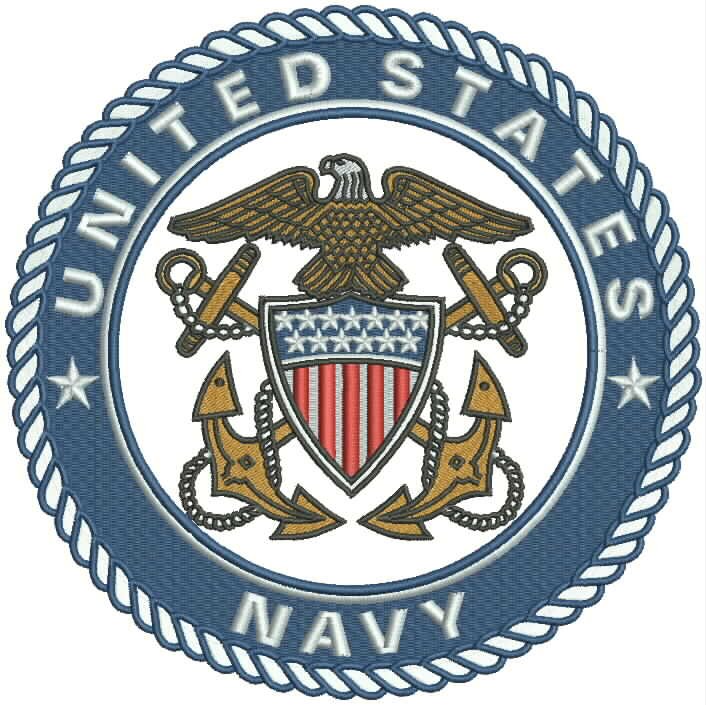 United States Navy embroidery design, logo design, embroidery, Digital
